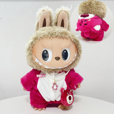 Низкий MOQ Ткань для куклы Labubu Свитера Игрушечная ткань Красочный набор костюма Labubu Мультфильм Платье