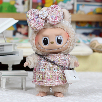 Низкий MOQ Ткань для куклы Labubu Свитера Игрушечная ткань Красочный набор костюма Labubu Мультфильм Платье